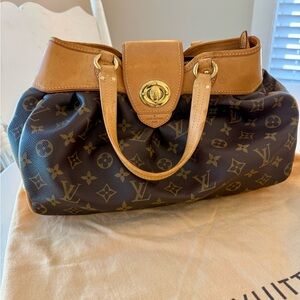 Louis Vuitton Brown and Tan Monogram Tote